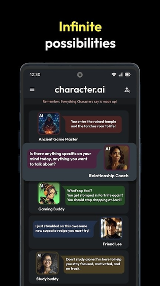 character ai官方下载 - 与你的专属虚拟角色畅聊 Hero图